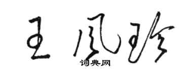駱恆光王風珍草書個性簽名怎么寫