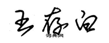 朱錫榮王存白草書個性簽名怎么寫