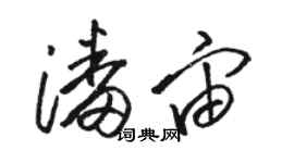 駱恆光潘宙草書個性簽名怎么寫