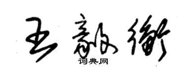 朱錫榮王毅衡草書個性簽名怎么寫