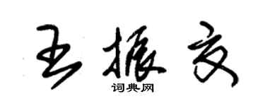 朱錫榮王振夏草書個性簽名怎么寫