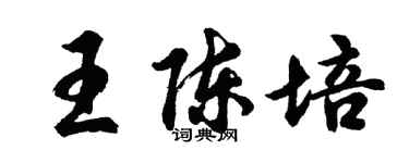 胡問遂王陳培行書個性簽名怎么寫