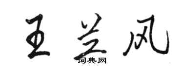 駱恆光王蘭風行書個性簽名怎么寫