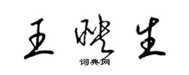 梁錦英王映生草書個性簽名怎么寫