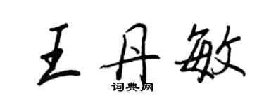 王正良王丹敏行書個性簽名怎么寫