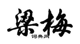 胡問遂梁梅行書個性簽名怎么寫