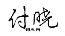 曾慶福付曉行書個性簽名怎么寫