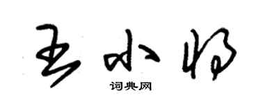 朱錫榮王小將草書個性簽名怎么寫