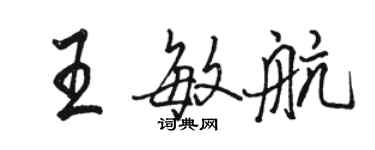 駱恆光王敏航行書個性簽名怎么寫