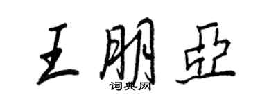 王正良王朋亞行書個性簽名怎么寫