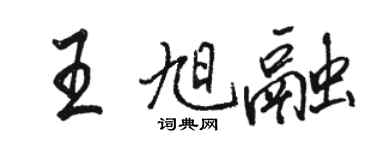 駱恆光王旭融行書個性簽名怎么寫