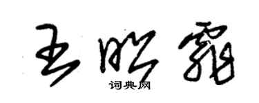 朱錫榮王昭霏草書個性簽名怎么寫