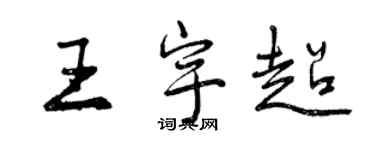 曾慶福王宇超行書個性簽名怎么寫