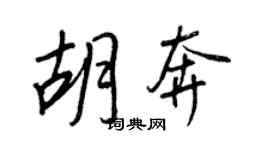 王正良胡奔行書個性簽名怎么寫