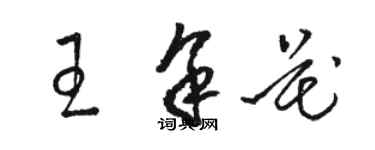 駱恆光王余花草書個性簽名怎么寫