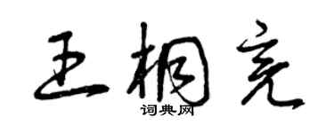 曾慶福王桐亮草書個性簽名怎么寫