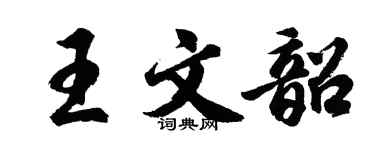 胡問遂王文韶行書個性簽名怎么寫