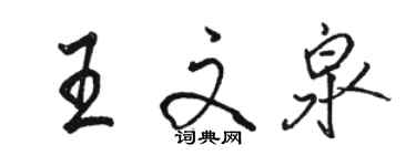 駱恆光王文泉行書個性簽名怎么寫