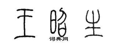 陳墨王昭生篆書個性簽名怎么寫