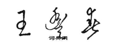 駱恆光王豐春草書個性簽名怎么寫