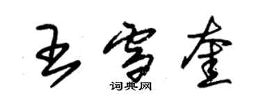 朱錫榮王雪奎草書個性簽名怎么寫