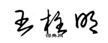 朱錫榮王柱明草書個性簽名怎么寫