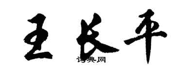 胡問遂王長平行書個性簽名怎么寫