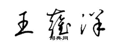 梁錦英王雍洋草書個性簽名怎么寫