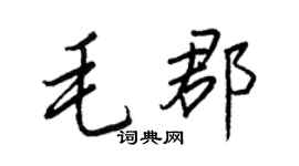 王正良毛郡行書個性簽名怎么寫