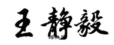 胡問遂王靜毅行書個性簽名怎么寫