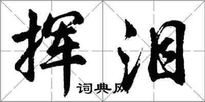 胡問遂揮淚行書怎么寫