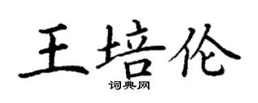 丁謙王培倫楷書個性簽名怎么寫