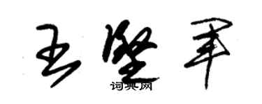 朱錫榮王堅軍草書個性簽名怎么寫