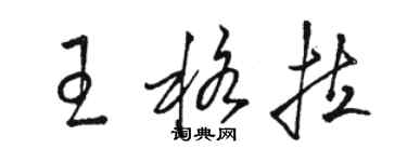 駱恆光王格拉草書個性簽名怎么寫