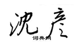 王正良沈彥行書個性簽名怎么寫