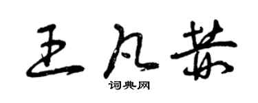 曾慶福王凡赫草書個性簽名怎么寫