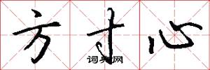 方寸心怎么寫好看