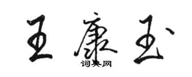 駱恆光王康玉行書個性簽名怎么寫