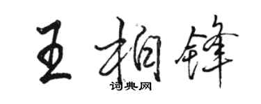 駱恆光王柏鋒行書個性簽名怎么寫