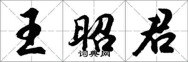 胡問遂王昭君行書怎么寫