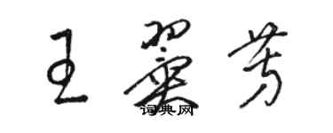 駱恆光王翼芳草書個性簽名怎么寫