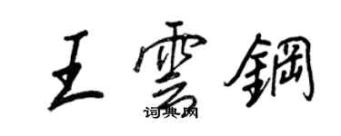 王正良王雲鋼行書個性簽名怎么寫