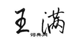 駱恆光王滿行書個性簽名怎么寫