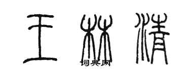 陳墨王林清篆書個性簽名怎么寫