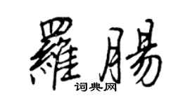 王正良羅腸行書個性簽名怎么寫