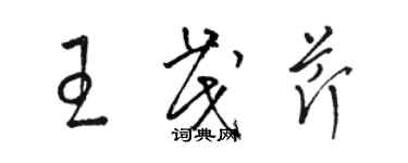 駱恆光王茂芹草書個性簽名怎么寫