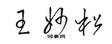 駱恆光王妙松草書個性簽名怎么寫