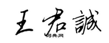 王正良王君誠行書個性簽名怎么寫