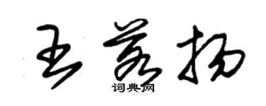 朱錫榮王若揚草書個性簽名怎么寫