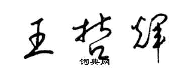 梁錦英王哲輝草書個性簽名怎么寫